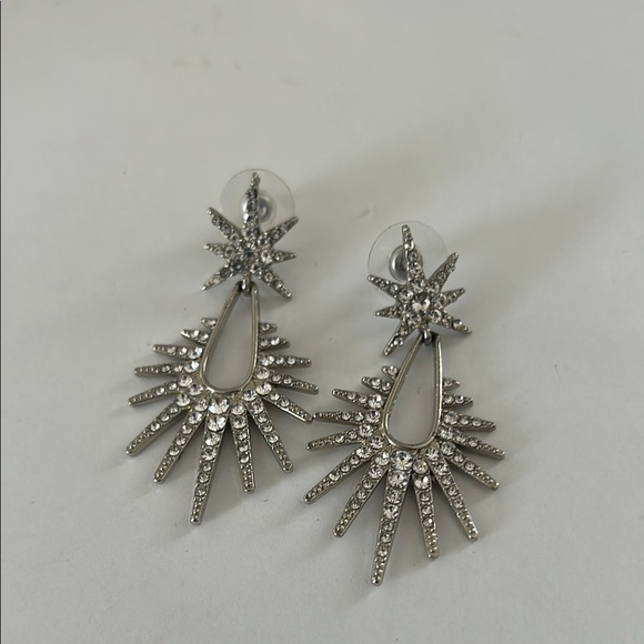 Jewelry - Elegant Silver Starburst Earrings
